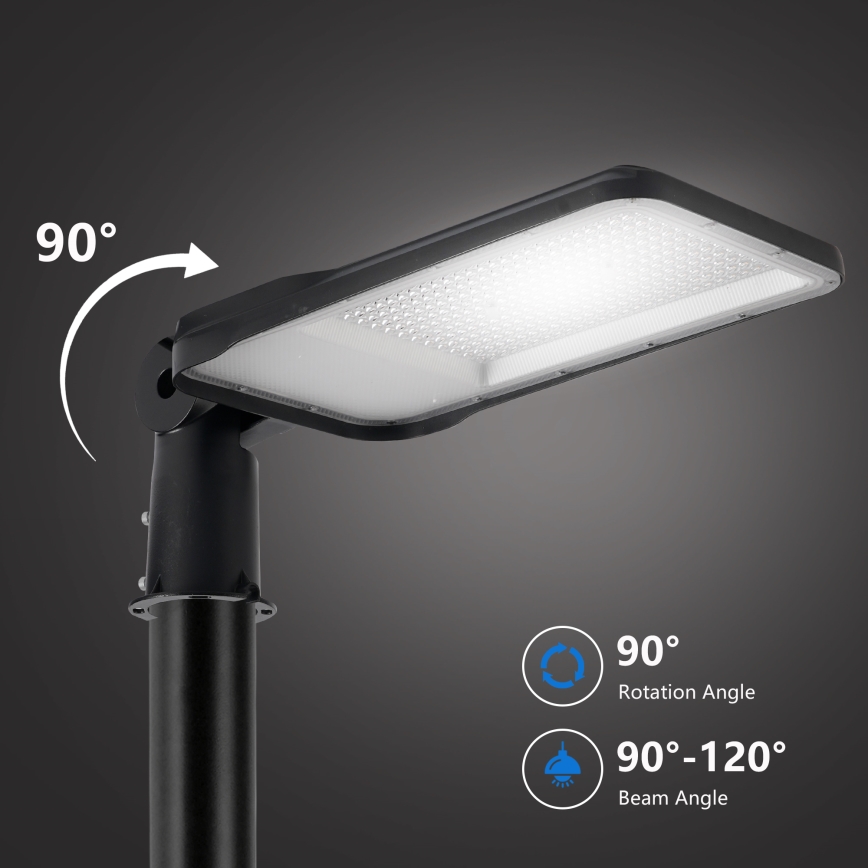 Brilagi - LED lauko gatvės žibintas su stulpu ir pasukamu sąnariu 4 m URBANLIGHT LED/200W/230V juodas IP65