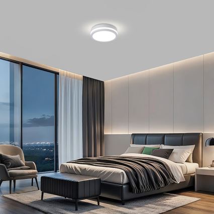 Brilagi - BENE lauko lubinis LED šviestuvas su judesio jutikliu LED/18W/230V, Ø 21,5 cm, baltas, IP54