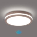 Brilagi - LED lauko šviestuvas su judesio davikliu BENE LED/24W/230V Ø 26 cm rudas IP54
