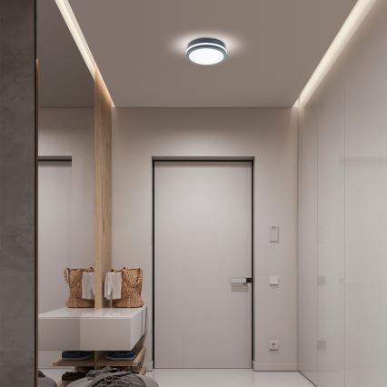 Brilagi - lauko LED šviestuvas su jutikliu BENE LED/18W/230V skersmuo 22 cm antracito spalvos IP54