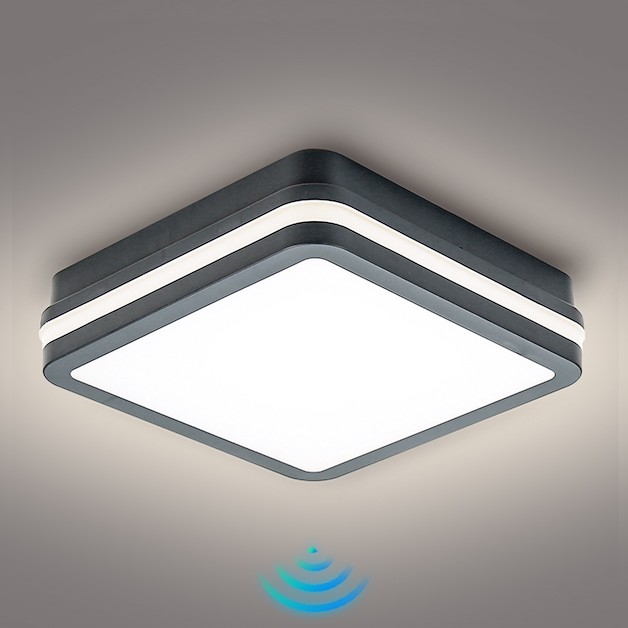 Brilagi - LED lauko šviestuvas su jutikliu BENE LED/18W/230V 22x22 cm antracitas IP54