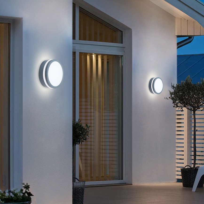 Brilagi - LED lauko šviestuvas su jutikliu BENE LED/18W/230V diametras 22 cm antracitas IP54
