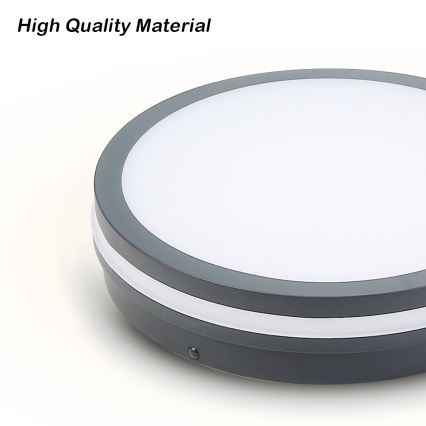 Brilagi - LED lauko šviestuvas su jutikliu BENE LED/18W/230V diametras 22 cm antracitas IP54