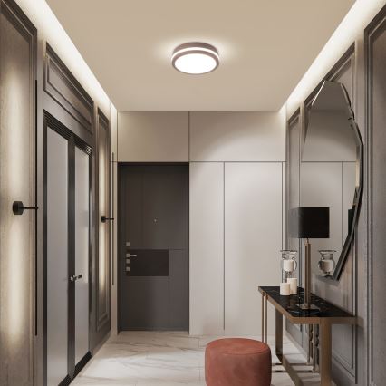 Brilagi - LED lauko lubinis šviestuvas su judesio jutikliu BENE LED/18W/230V skersmuo 21,5 cm ruda IP54