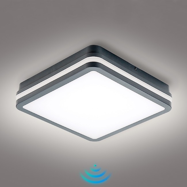 Brilagi - LED lauko šviestuvas su jutikliu BENE LED/24W/230V 26x26 cm antracitas IP54