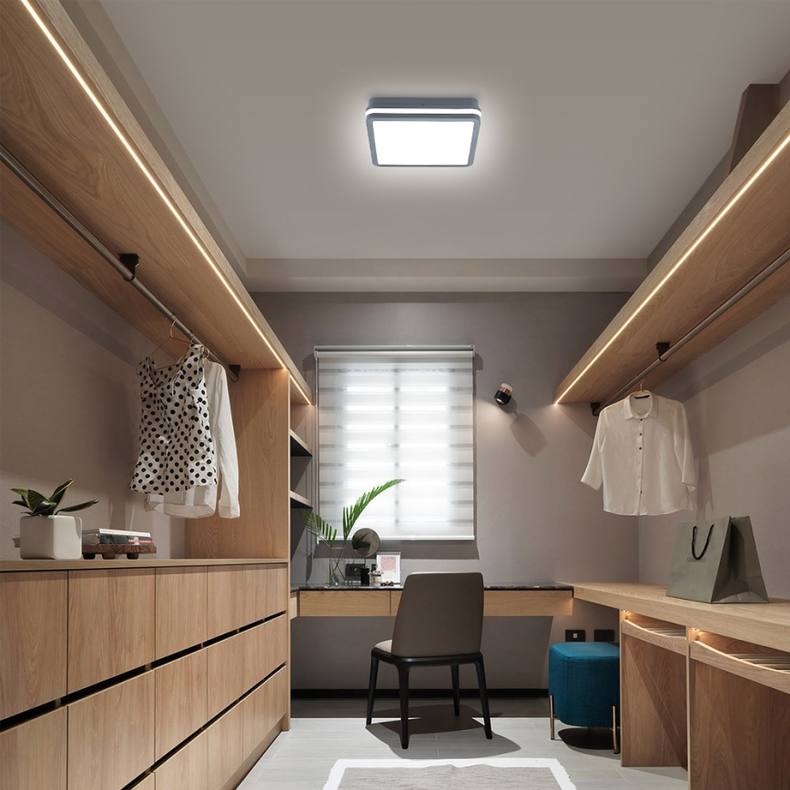 Brilagi - LED lauko šviestuvas su jutikliu BENE LED/24W/230V 26x26 cm antracitas IP54