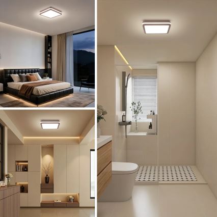 Brilagi - LED lauko lubinis šviestuvas su judesio jutikliu BENE LED/24W/230V 26x26 cm rudas IP54