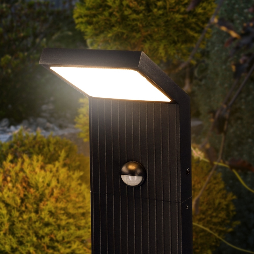 Brilagi - RIANO LED lauko šviestuvas su jutikliu LED/8W/230V antracitas IP65