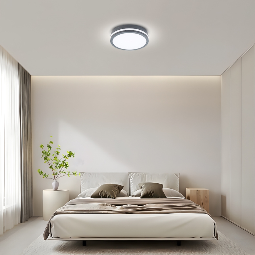 Brilagi - Lauko LED šviestuvas su jutikliu BENE LED/24W/230V skersmuo 26 cm antracitas IP54
