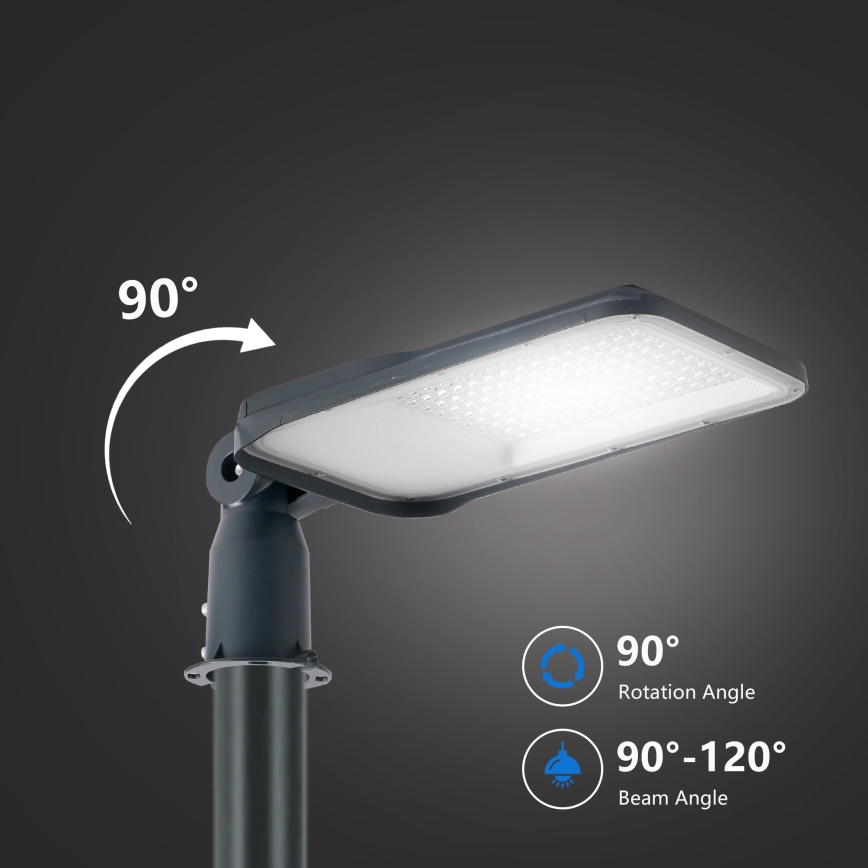 Brilagi - LED lauko gatvės žibintas su 3 m stulpu ir pasukamu sujungimu URBANLIGHT LED/100W/230V antracitas IP65