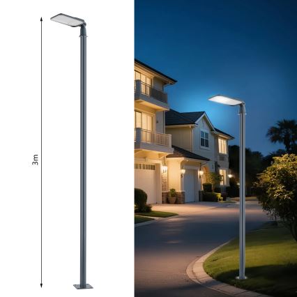 Brilagi - LED lauko gatvės žibintas su 3 m stulpu ir pasukamu sujungimu URBANLIGHT LED/100W/230V antracitas IP65