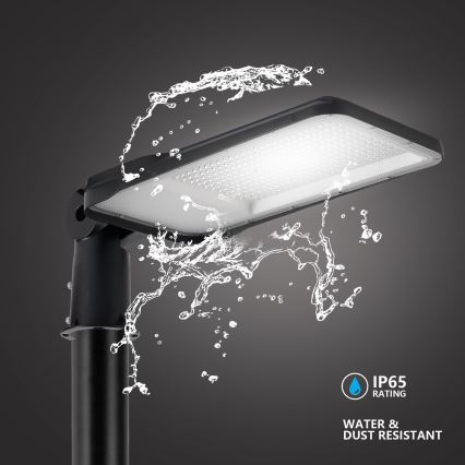Brilagi - Lauko gatvės šviestuvas su 3 m stulpu ir sąnariu URBANLIGHT LED/200W/230V juodas IP65