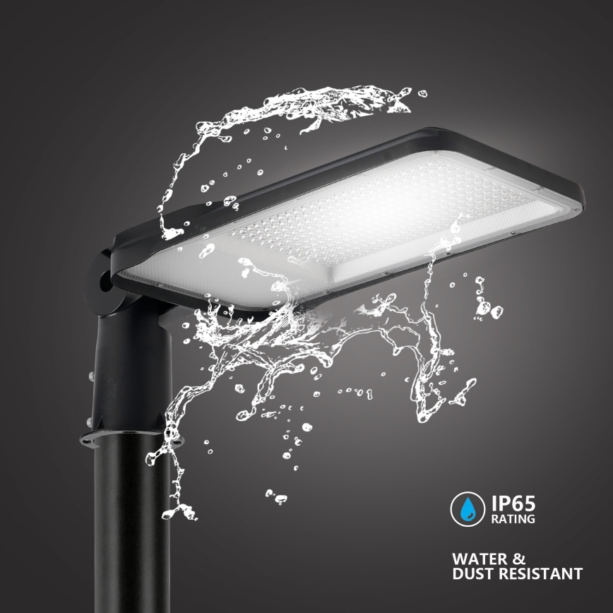 Brilagi - Lauko gatvės šviestuvas su 3 m stulpu ir sąnariu URBANLIGHT LED/200W/230V juodas IP65