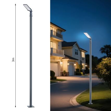 Brilagi - LED lauko gatvės šviestuvas su 3 m stulpu ir sujungiamu sąnariu URBANLIGHT LED/50W/230V antracitas IP65