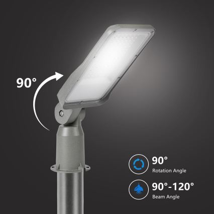 Brilagi - LED lauko gatvės šviestuvas su 3 m stulpu ir reguliuojamu sąnariu URBANLIGHT LED/50W/230V pilkas IP65