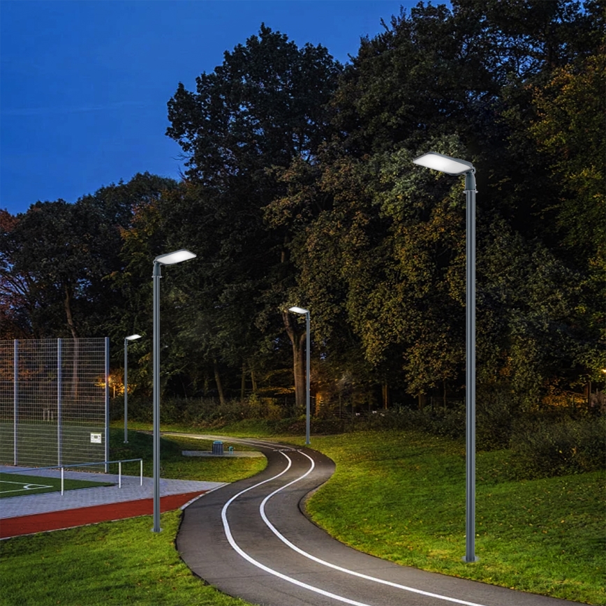Brilagi - LED lauko gatvės šviestuvas su stulpu ir pasukama jungtimi 4 m URBANLIGHT LED/100W/230V antracitas IP65