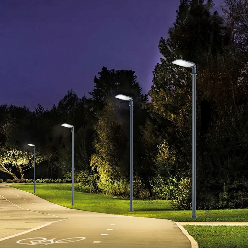 Brilagi - LED lauko gatvės šviestuvas su stulpu ir pasukama jungtimi 4 m URBANLIGHT LED/100W/230V antracitas IP65