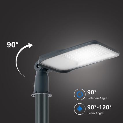 Brilagi - LED lauko gatvės šviestuvas su stulpu ir pasukama jungtimi 4 m URBANLIGHT LED/100W/230V antracitas IP65