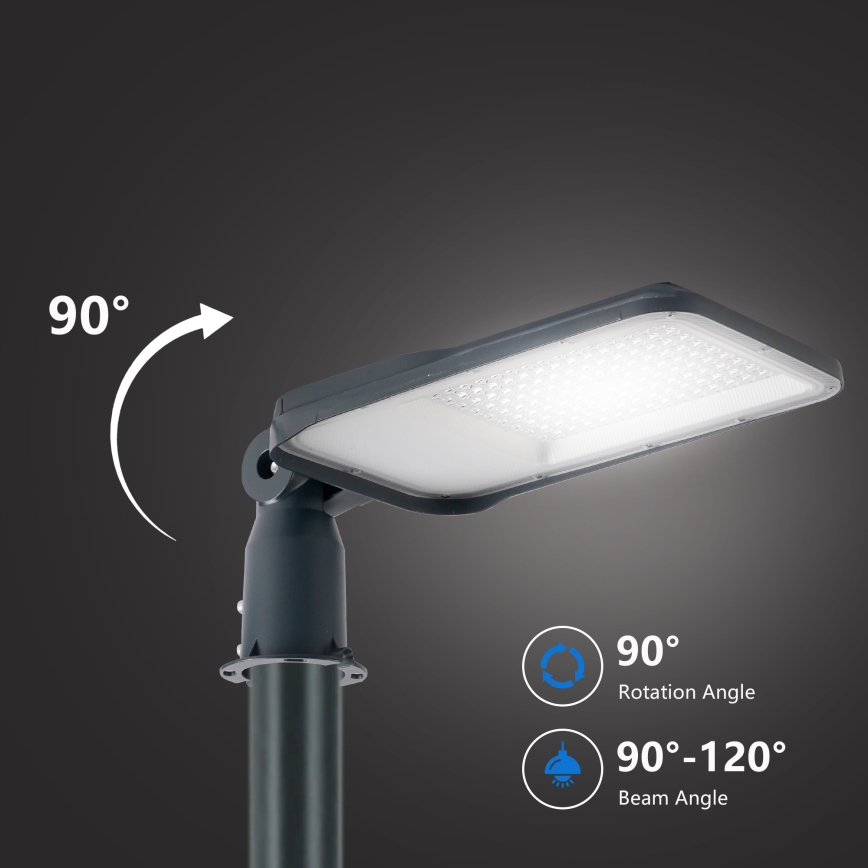 Brilagi - LED lauko gatvės šviestuvas su stulpu ir pasukama jungtimi 4 m URBANLIGHT LED/100W/230V antracitas IP65
