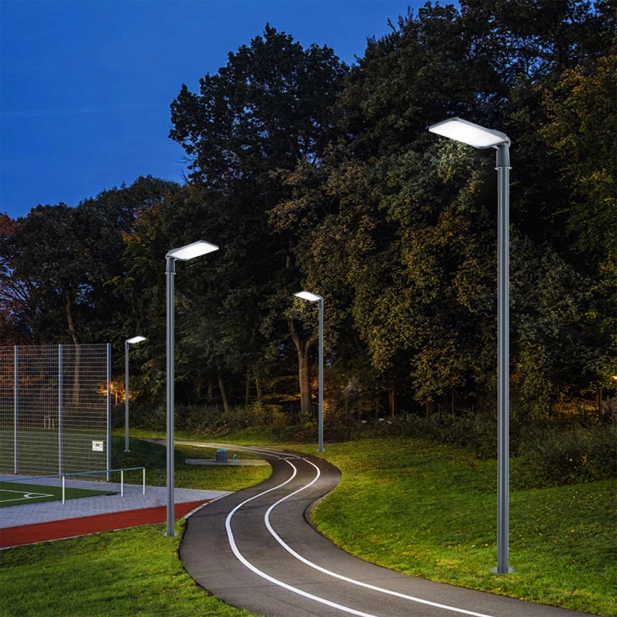 Brilagi - LED lauko gatvės šviestuvas su 4 m stulpu ir lankstu URBANLIGHT LED/200W/230V antracitas IP65