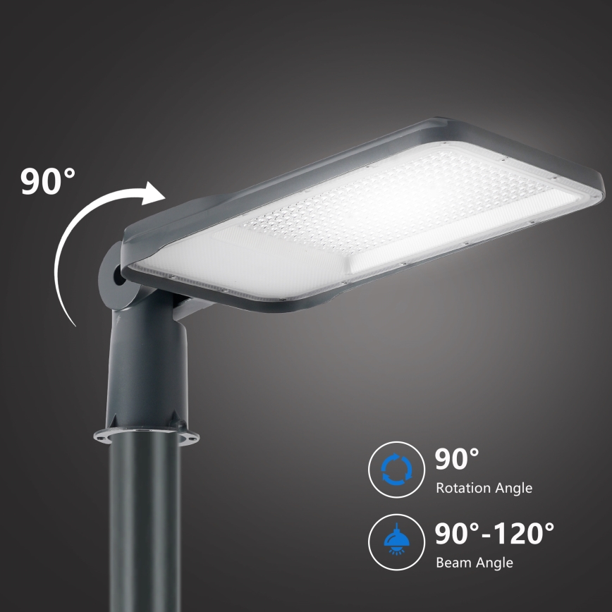 Brilagi - LED lauko gatvės šviestuvas su 4 m stulpu ir lankstu URBANLIGHT LED/200W/230V antracitas IP65