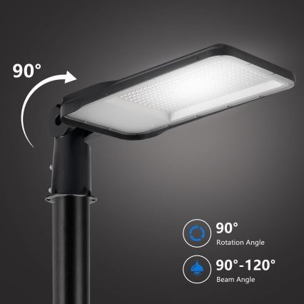 Brilagi - LED lauko gatvės šviestuvas su 5 m stulpu ir pasukamuoju jungtimi URBANLIGHT LED/200W/230V juodas IP65