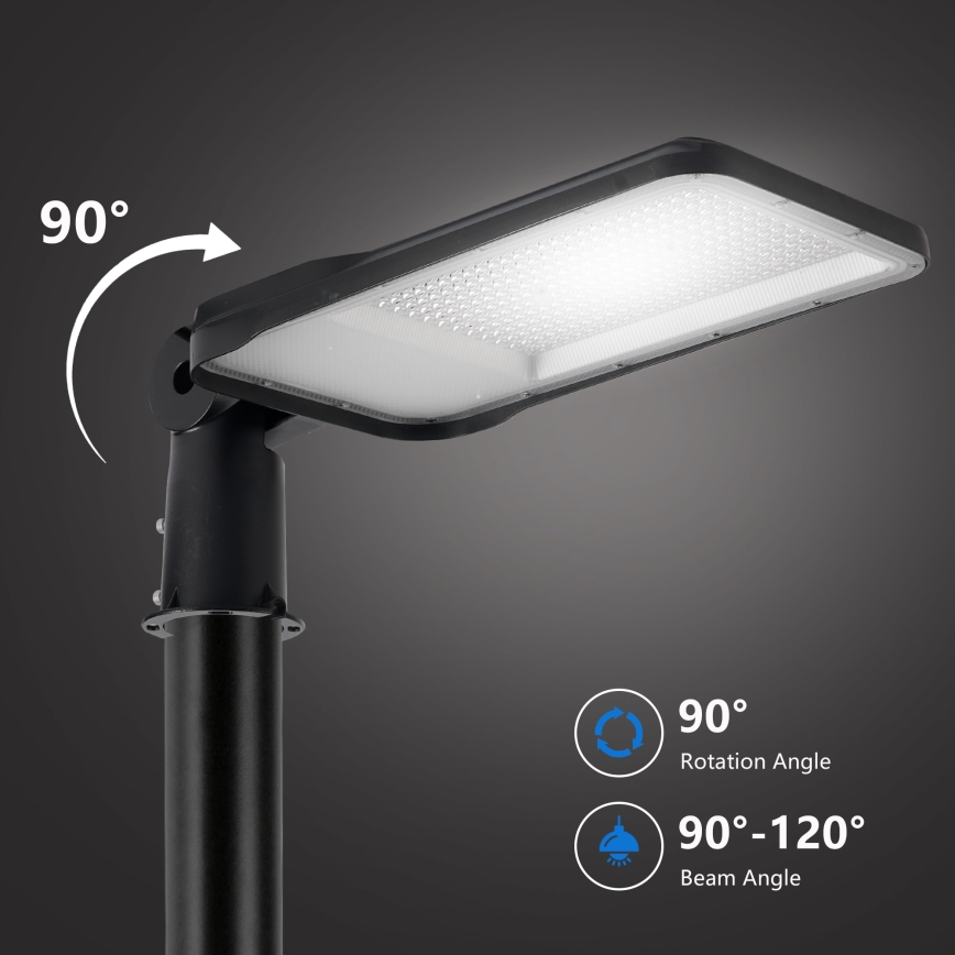 Brilagi - LED lauko gatvės šviestuvas su 5 m stulpu ir pasukamuoju jungtimi URBANLIGHT LED/200W/230V juodas IP65