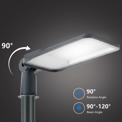 Brilagi - LED lauko gatvės šviestuvas su stulpu ir pasukamu sąnariu 5 m URBANLIGHT LED/200W/230V antracitas IP65