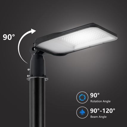 Brilagi - LED lauko gatvės šviestuvas su 3 m stulpu ir pasukamuoju sąnariu URBANLIGHT LED/100W/230V juodas IP65