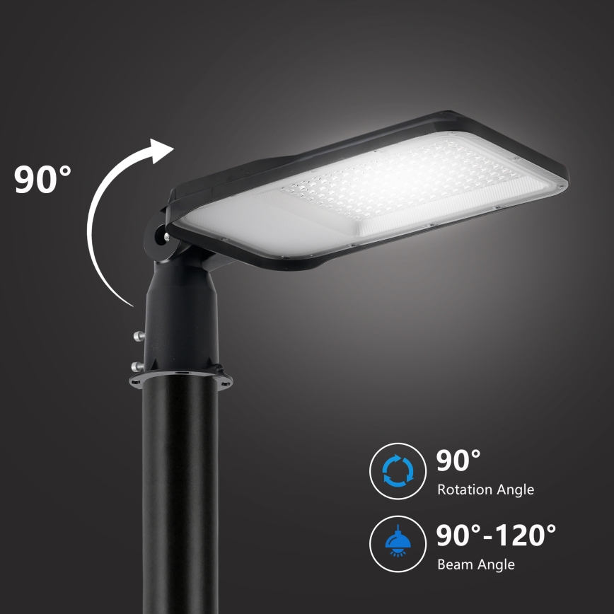 Brilagi - LED lauko gatvės šviestuvas su 3 m stulpu ir pasukamuoju sąnariu URBANLIGHT LED/100W/230V juodas IP65