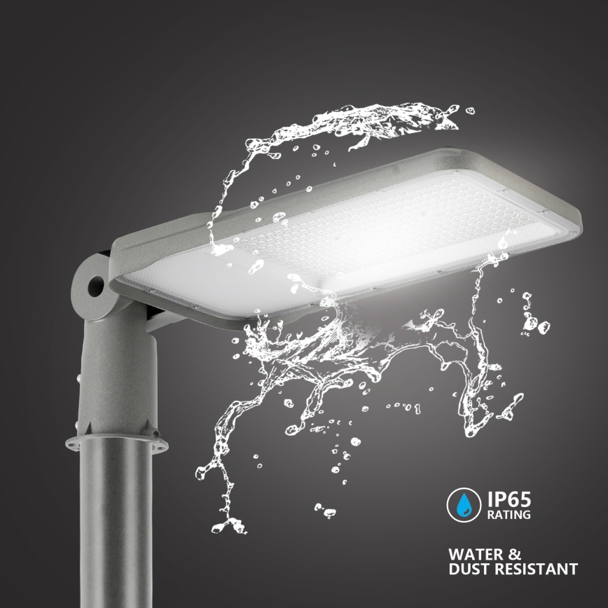Brilagi - LED lauko gatvės šviestuvas su 3 m stulpu ir sukamąja jungtimi URBANLIGHT LED/200W/230V pilkas IP65
