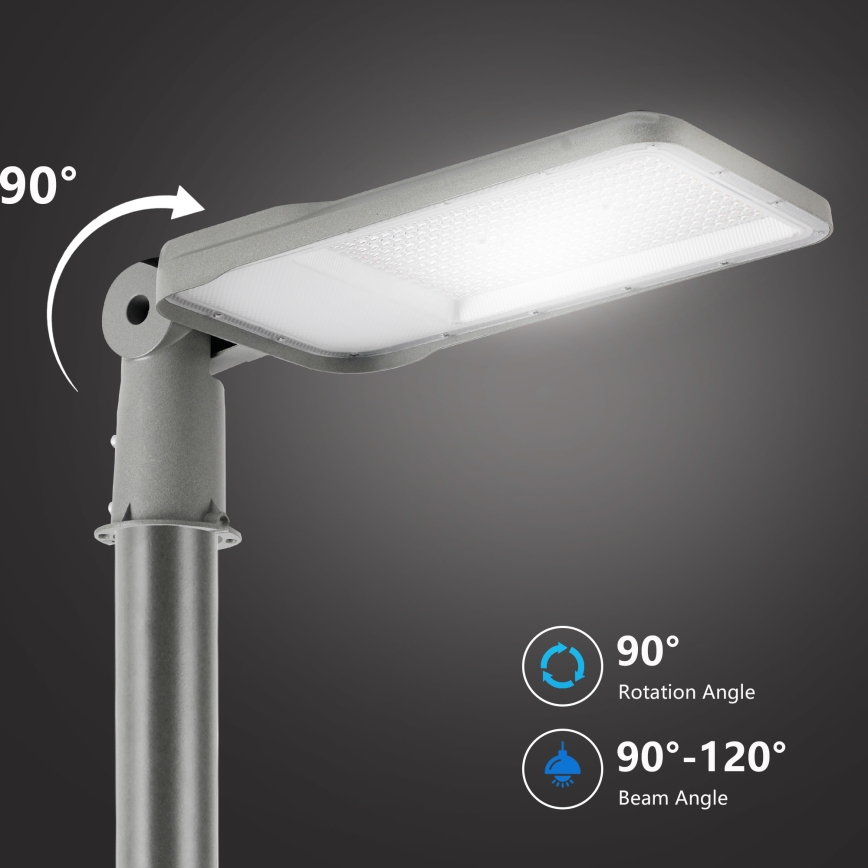 Brilagi - LED lauko gatvės šviestuvas su 3 m stulpu ir sukamąja jungtimi URBANLIGHT LED/200W/230V pilkas IP65