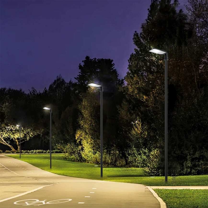 Brilagi - LED lauko gatvės šviestuvas su 4 m stulpu ir sujungimu URBANLIGHT LED/100W/230V juodas IP65