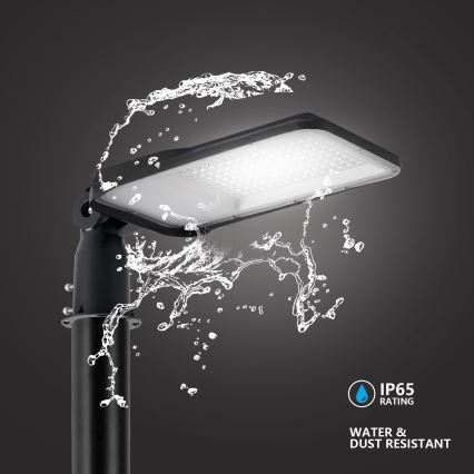 Brilagi - LED lauko gatvės šviestuvas su 4 m stulpu ir sujungimu URBANLIGHT LED/100W/230V juodas IP65
