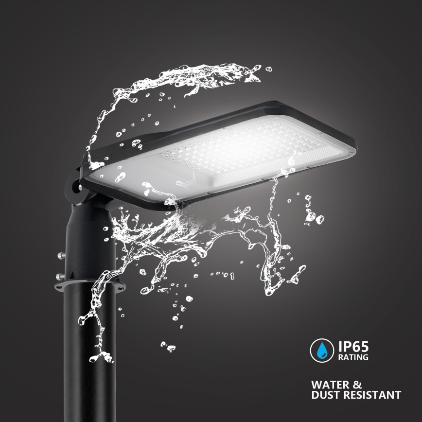 Brilagi - LED lauko gatvės šviestuvas su 4 m stulpu ir sujungimu URBANLIGHT LED/100W/230V juodas IP65