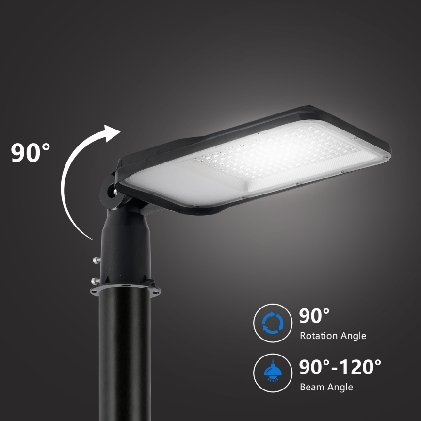 Brilagi - LED lauko gatvės šviestuvas su 4 m stulpu ir sujungimu URBANLIGHT LED/100W/230V juodas IP65