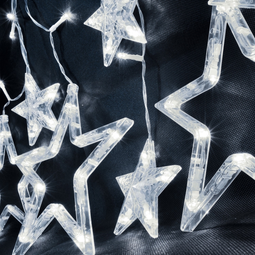 Brilagi - LED lauko užuolaida 123xLED/3xAA/USB 3m IP44 šalta balta