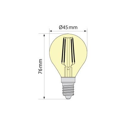 Brilagi - LED lemputė FILAMENT CLASIC ONE P45 E14/6,5W/230V 3000K