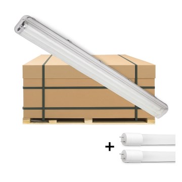 Brilagi - LED liuminescencinis techninis šviestuvas OPTIMA T8 2xG13/18W/230V 4000K IP65 128 cm - padėklas 110 vnt.