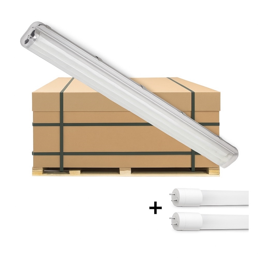 Brilagi - LED liuminescencinis techninis šviestuvas OPTIMA T8 2xG13/18W/230V 4000K IP65 128 cm - padėklas 110 vnt.