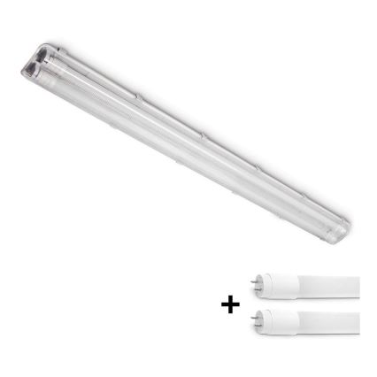 Brilagi - LED liuminescencinis techninis šviestuvas OPTIMA T8 2xG13/18W/230V 4000K IP65 128 cm - padėklas 110 vnt.
