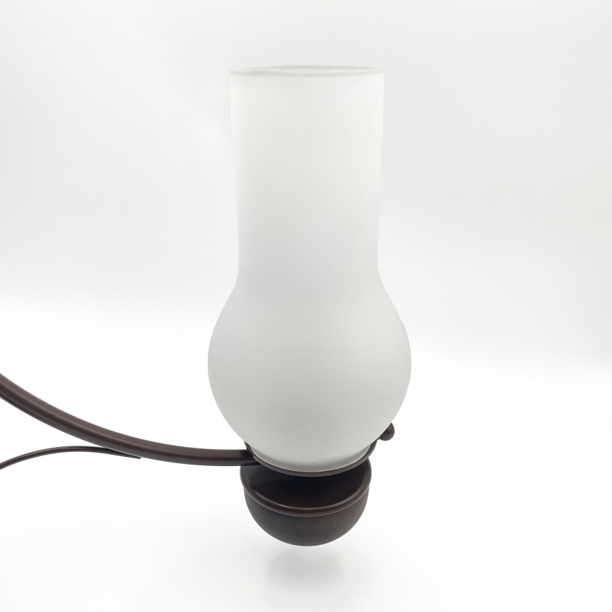 Brilagi - LED liustra ant grandinės COTTAGE 3xE14/40W/230V bukas/ruda/balta