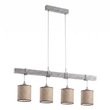 BRILAGI - LED liustra ant kabelio NUBILA 4xE27/60W/230V pilka/ruda