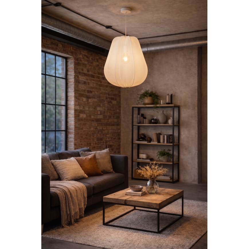Brilagi - LED liustra ant laido ARVEN 1xE27/8W/230V, skersmuo 37 cm, balta