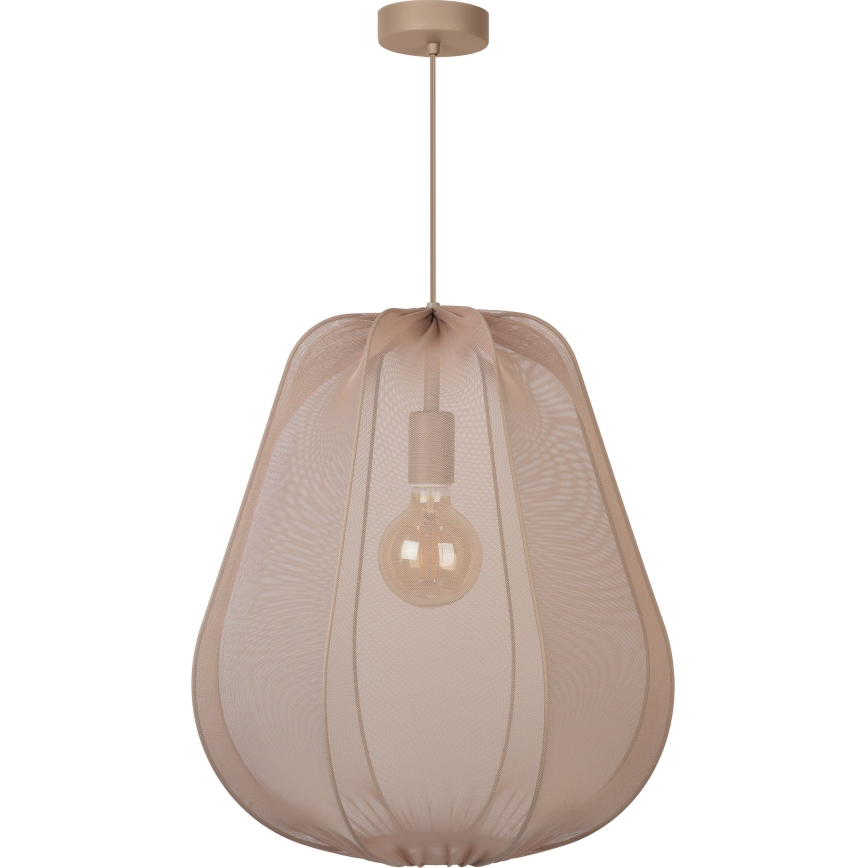 Brilagi - LED liustra ant laido ARVEN 1xE27/8W/230V Ø 37 cm smėlio spalvos
