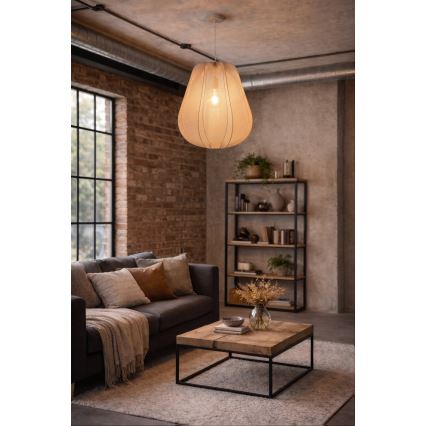 Brilagi - LED liustra ant laido ARVEN 1xE27/8W/230V Ø 37 cm smėlio spalvos