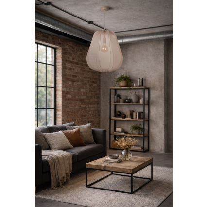 Brilagi - LED liustra ant laido ARVEN 1xE27/8W/230V Ø 37 cm smėlio spalvos