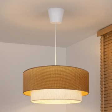 Brilagi - LED liustra ant laido BOHO ECO 1xE27/10W/230V skersm. 40 cm smėlinė/kreminė