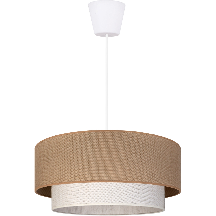 Brilagi - LED liustra ant laido BOHO ECO 1xE27/10W/230V skersm. 40 cm smėlinė/kreminė
