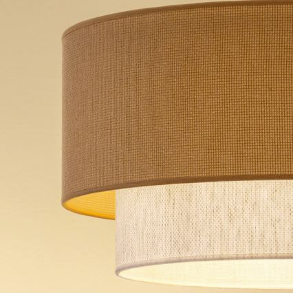 Brilagi - LED liustra ant laido BOHO ECO 1xE27/10W/230V skersm. 40 cm smėlinė/kreminė